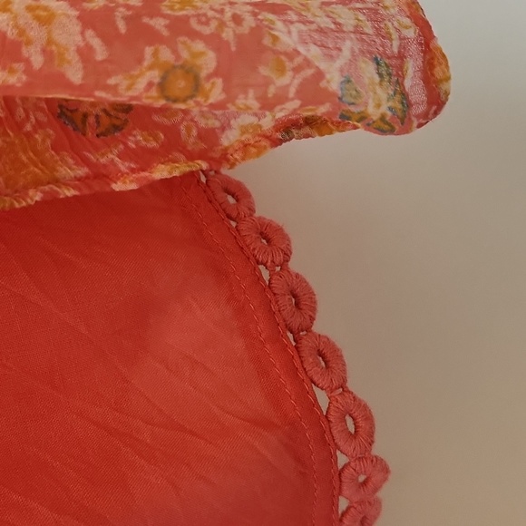 Maeve Anthropologie High Low Floral Dress w Slip Sz 4 - Picture 9 of 10